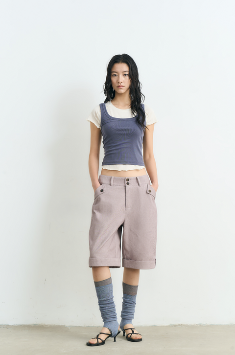 NULL NONE CUFFED HEM SHORTS