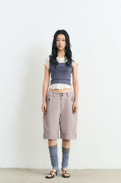 NULL NONE CUFFED HEM SHORTS
