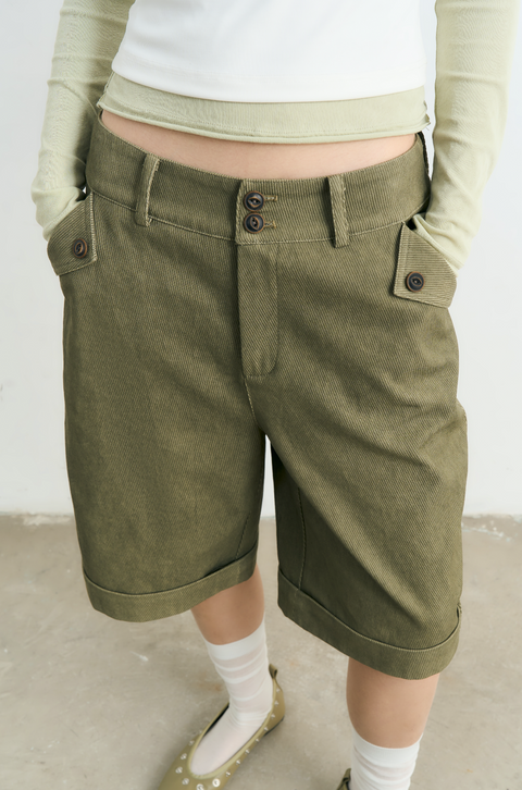 NULL NONE CUFFED HEM SHORTS