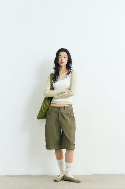 NULL NONE CUFFED HEM SHORTS