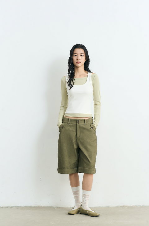 NULL NONE CUFFED HEM SHORTS