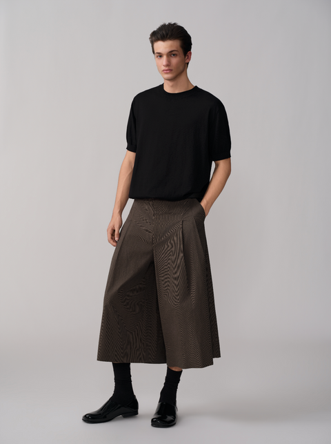 OPICLOTH HOUNDSTOOTH CROPPED SHORTS