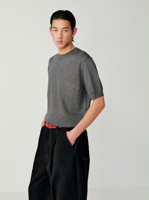 OPICLOTH LINEN-LOOK KNIT TOP