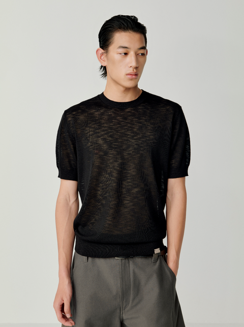 OPICLOTH LINEN-LOOK KNIT TOP