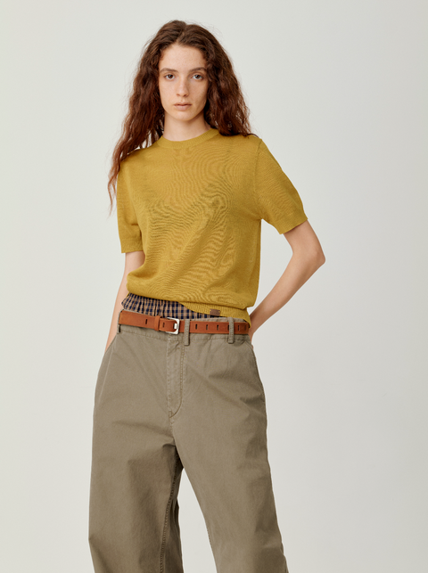 OPICLOTH LINEN-LOOK KNIT TOP