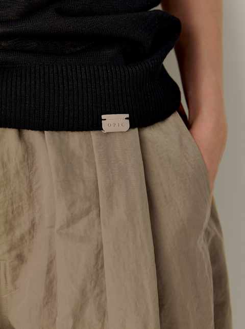OPICLOTH LINEN-LOOK KNIT TOP