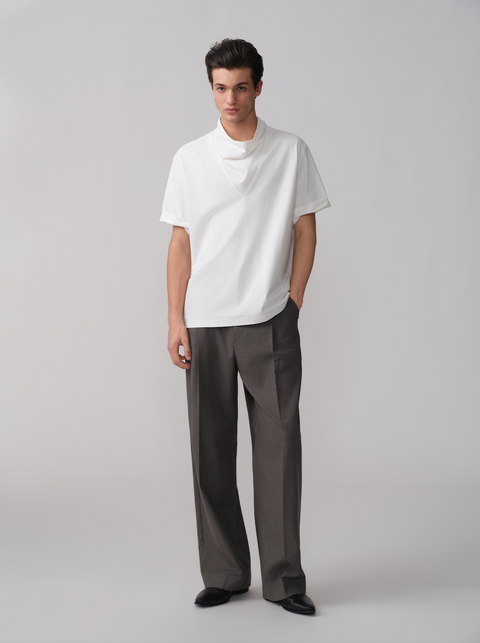 OPICLOTH COWL NECK T-SHIRT