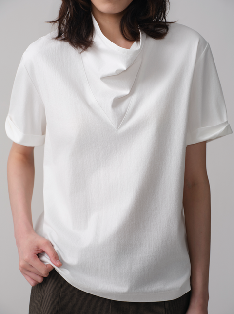 OPICLOTH COWL NECK T-SHIRT
