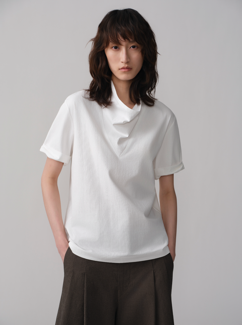 OPICLOTH COWL NECK T-SHIRT