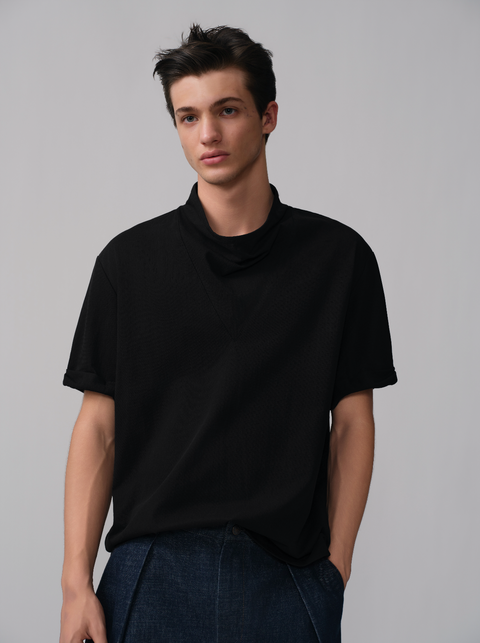 OPICLOTH COWL NECK T-SHIRT