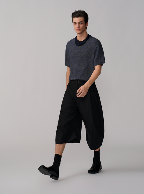OPICLOTH NECKERCHIEF STRIPED T-SHIRT