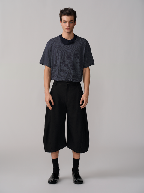 OPICLOTH NECKERCHIEF STRIPED T-SHIRT