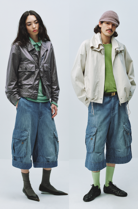 SIMPLE PROJECT DENIM CARGO SHORTS