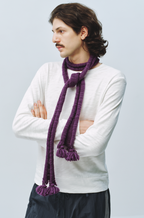 SIMPLE PROJECT TASSEL WOOL SCARF