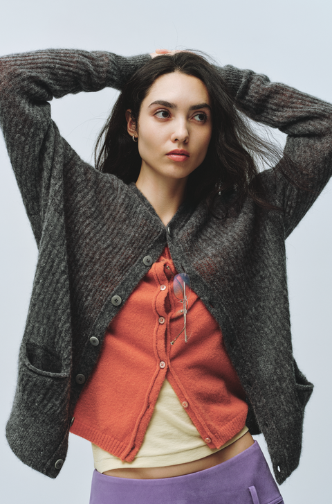 SIMPLE PROJECT MOHAIR CARDIGAN
