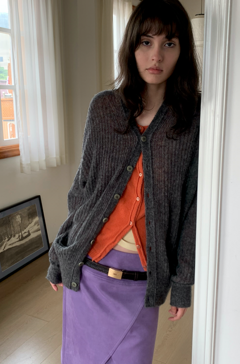 SIMPLE PROJECT MOHAIR CARDIGAN