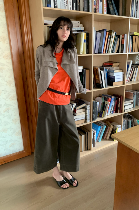 SIMPLE PROJECT MERINO 2-LAYER CARDIGAN