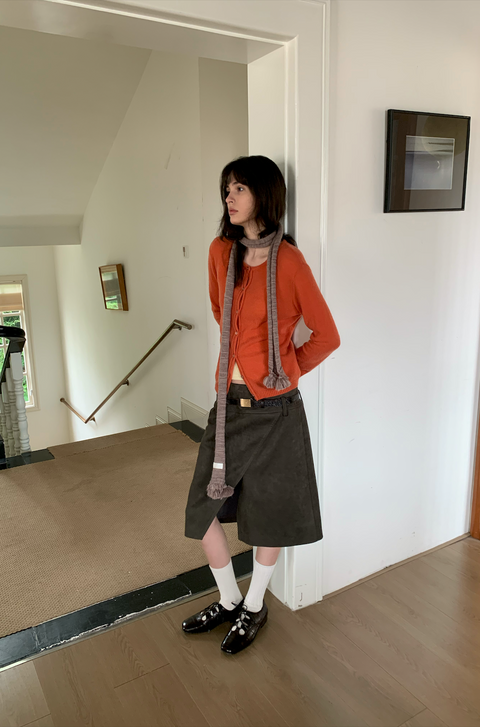 SIMPLE PROJECT MERINO WOOL CARDIGAN