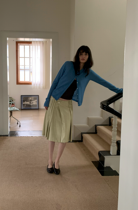 SIMPLE PROJECT MERINO WOOL CARDIGAN
