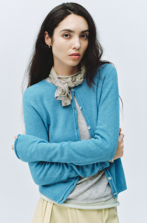 SIMPLE PROJECT MERINO WOOL CARDIGAN