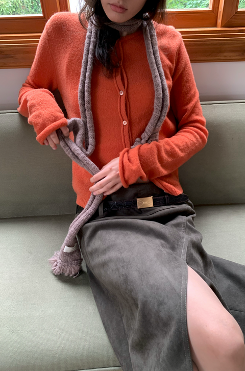 SIMPLE PROJECT MERINO WOOL CARDIGAN