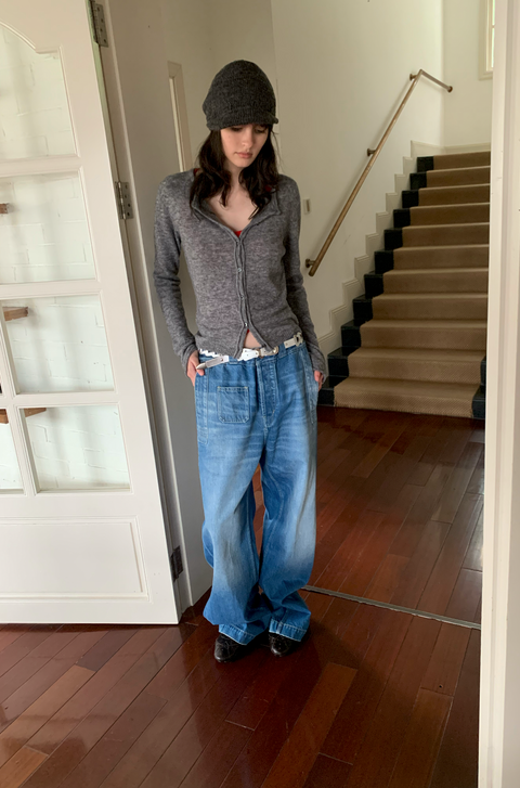 SIMPLE PROJECT MERINO WOOL CARDIGAN