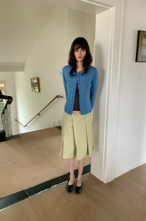 SIMPLE PROJECT MERINO WOOL CARDIGAN