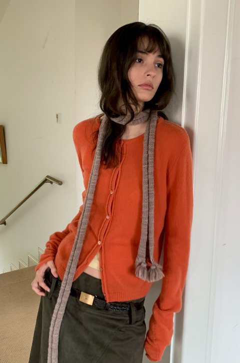 SIMPLE PROJECT MERINO WOOL CARDIGAN