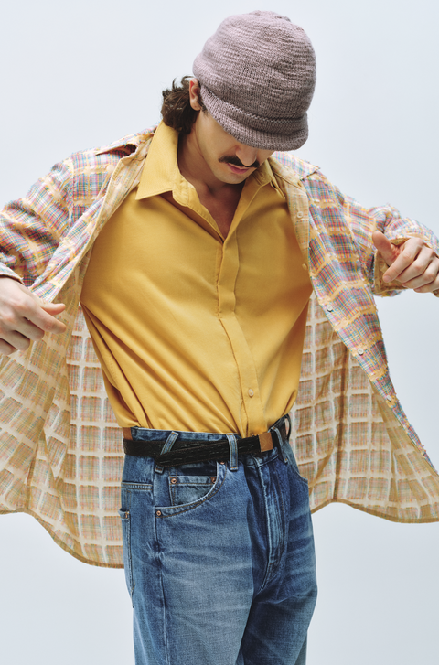 SIMPLE PROJECT TASSEL CHECK SHIRT