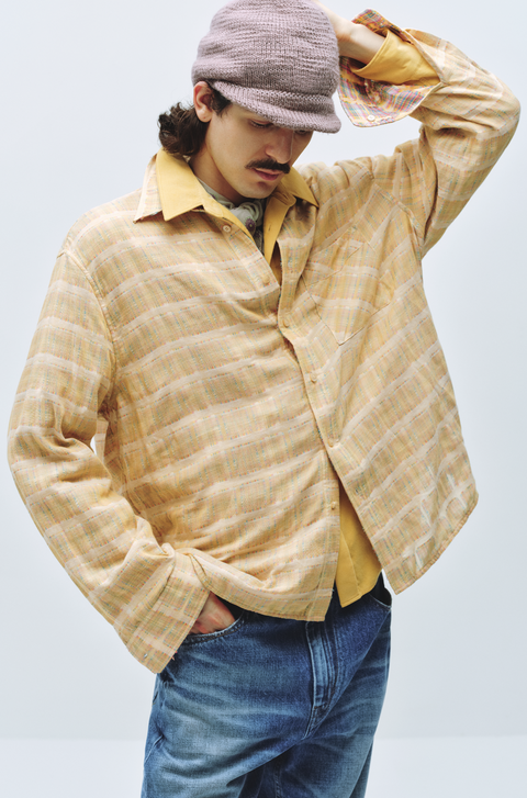 SIMPLE PROJECT TASSEL CHECK SHIRT