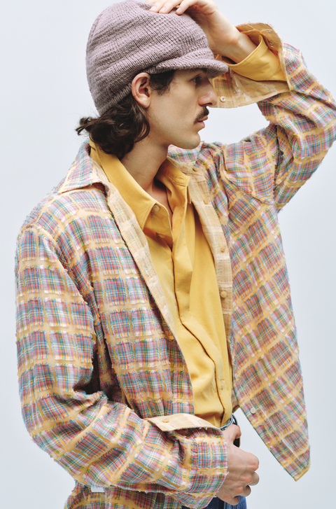 SIMPLE PROJECT TASSEL CHECK SHIRT