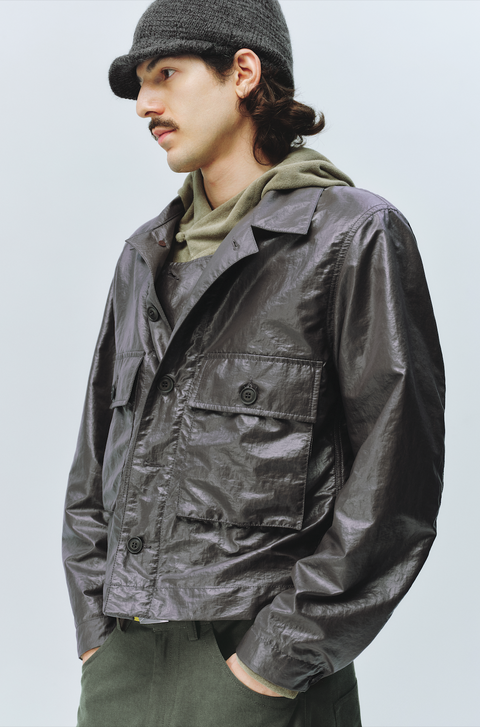 SIMPLE PROJECT COATED SHORT JACKET