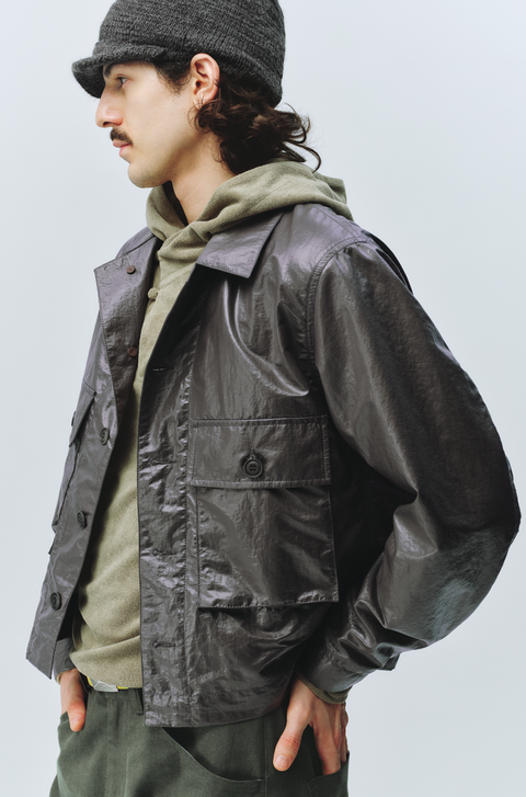 SIMPLE PROJECT COATED SHORT JACKET