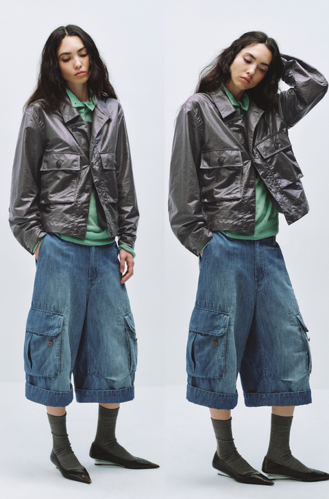 SIMPLE PROJECT COATED SHORT JACKET