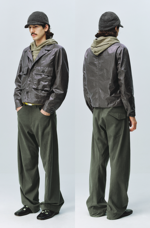 SIMPLE PROJECT COATED SHORT JACKET