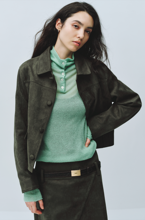 SIMPLE PROJECT SUEDETTE SHORT JACKET