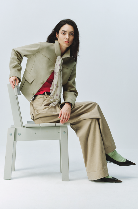 SIMPLE PROJECT SUEDETTE SHORT JACKET