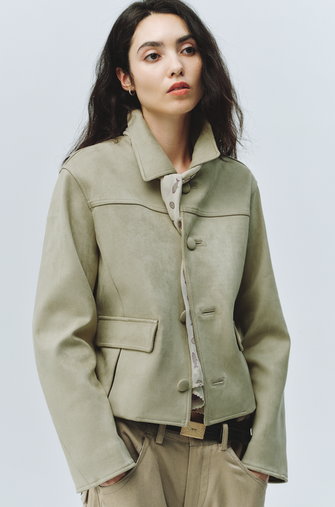 SIMPLE PROJECT SUEDETTE SHORT JACKET