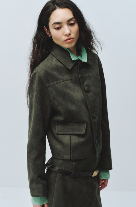 SIMPLE PROJECT SUEDETTE SHORT JACKET