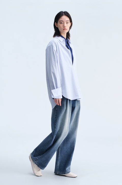 OPICLOTH V-NECK PULLOVER SHIRT