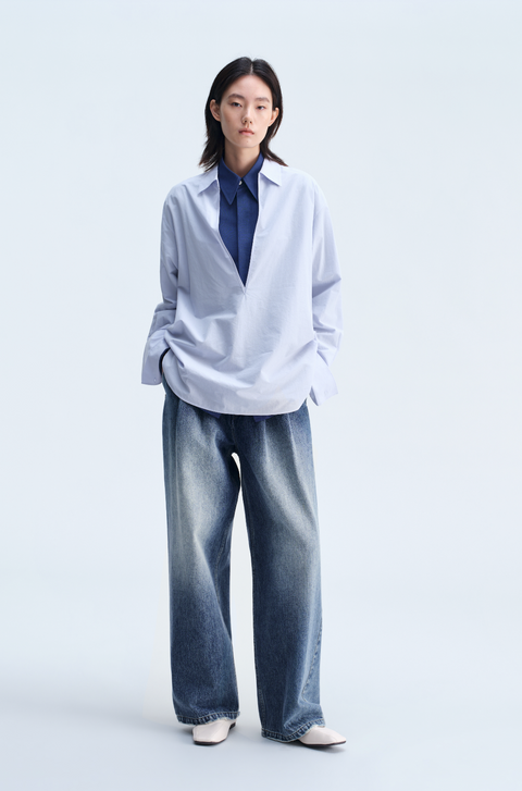 OPICLOTH V-NECK PULLOVER SHIRT