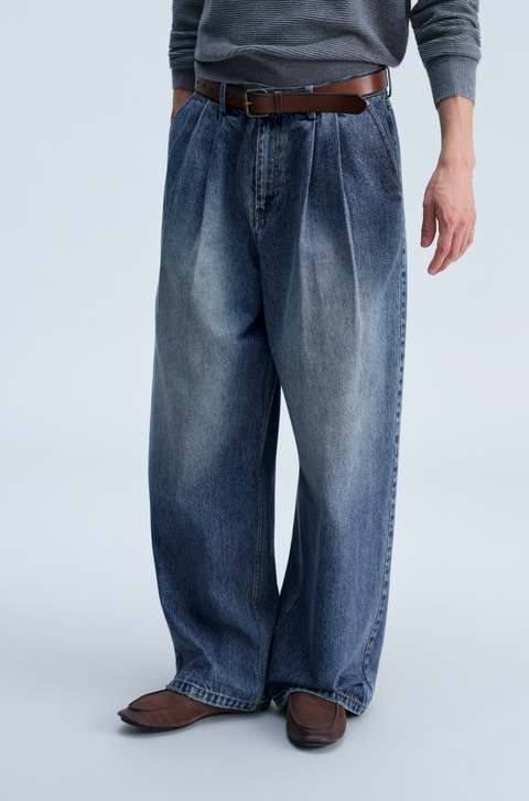 OPICLOTH 14.8OZ DOUBLE-PLEAT JEANS