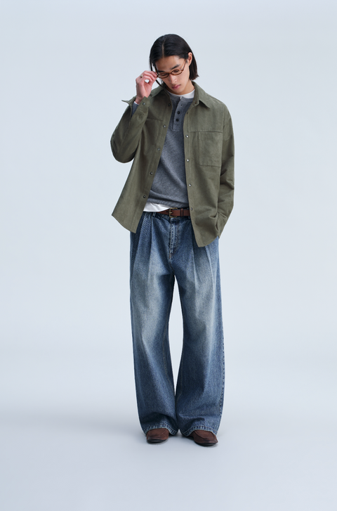 OPICLOTH 14.8OZ DOUBLE-PLEAT JEANS