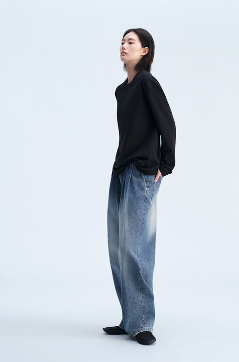 OPICLOTH 14.8OZ DOUBLE-PLEAT JEANS
