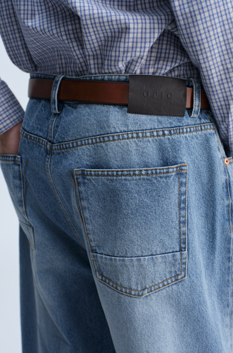 OPICLOTH WASHED WIDE-LEG JEANS