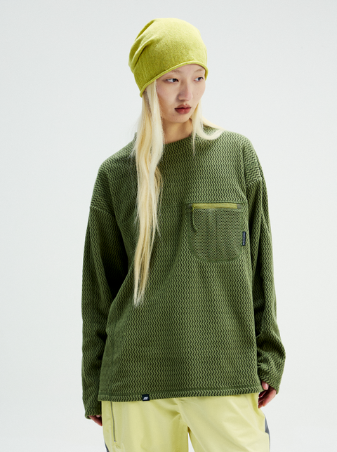 MOUNTAIN FEVER ZIGZAG FLEECE MOCK NECK PULLOVER