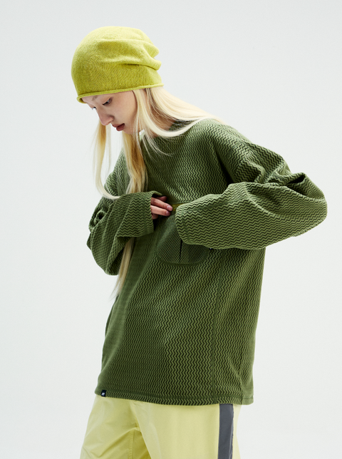 MOUNTAIN FEVER ZIGZAG FLEECE MOCK NECK PULLOVER