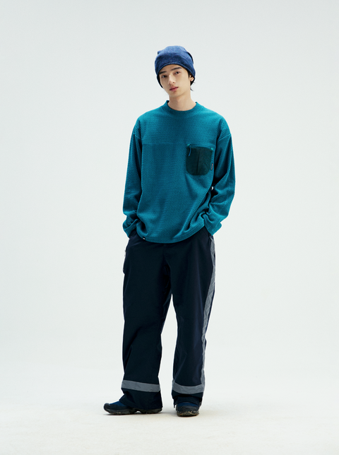 MOUNTAIN FEVER ZIGZAG FLEECE MOCK NECK PULLOVER
