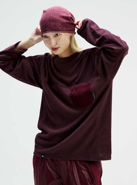 MOUNTAIN FEVER ZIGZAG FLEECE MOCK NECK PULLOVER