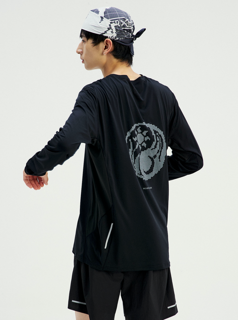 MOUNTAIN FEVER PIXEL GRAPHIC QUICK DRY LONG SLEEVE T-SHIRT